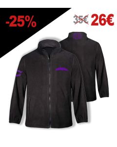 Μαύρο Fleece με Μωβ Τύπωμα