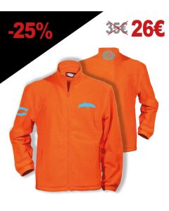 Πορτοκαλί Fleece με Γαλάζιο Τϋπωμα