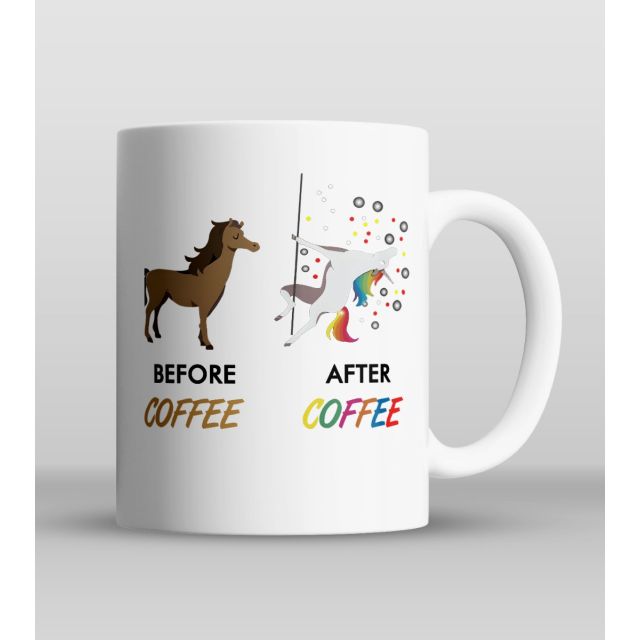 Before After Coffee Unicorn