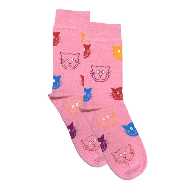 Cats Pink Socks